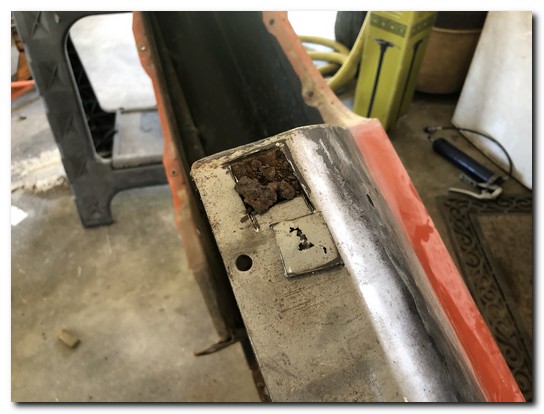 Small rusted area bottom